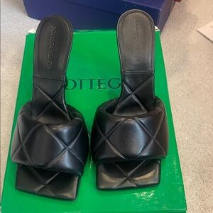 Bottega Veneta Black Quilted Mules